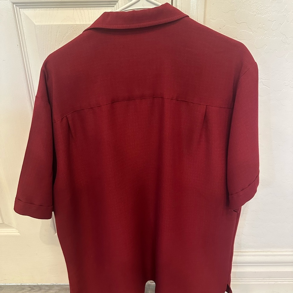 Men's Red Short Sleeve Jacket - Picture 4 of 4